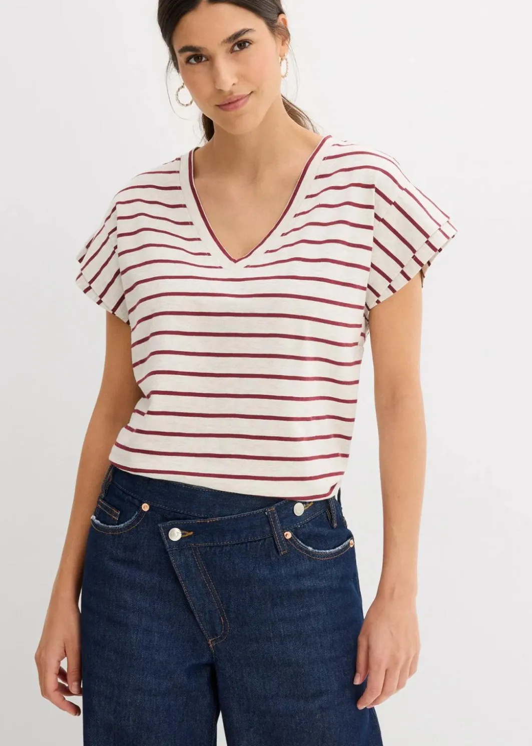 Damen bonprix Shirts & Tops|Shirt mit Volantärmeln