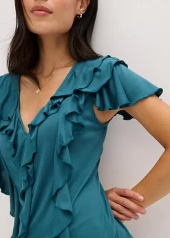 Shirt mit Volants aus softem Modal-Mix Damen Shirts & Tops
