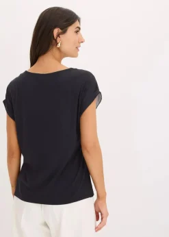 Best Shirt mit Webeinsatz Damen Shirts & Tops