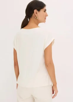 Damen bonprix Shirts & Tops|Shirt mit Webeinsatz