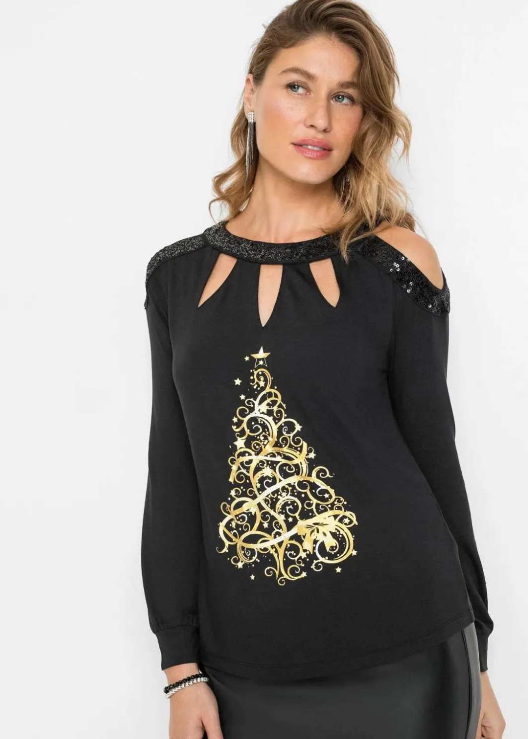 Shirt mit Weihnachtsmotiv Damen Shirts & Tops