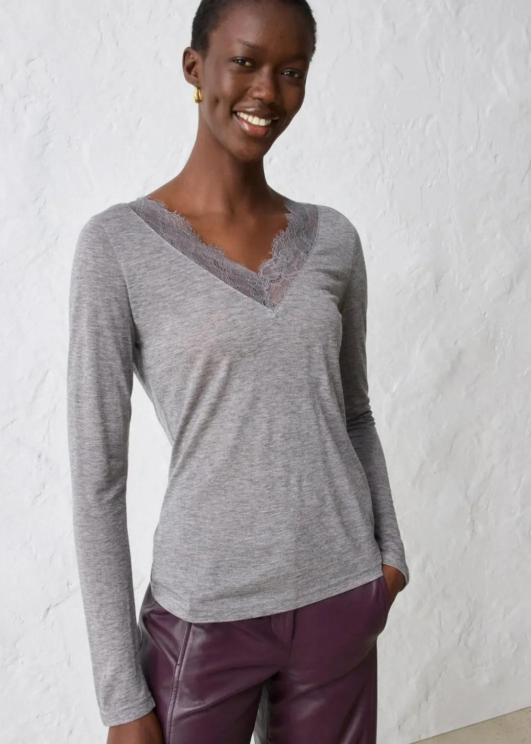 Damen bonprix Shirts & Tops|Premium|Shirt mit Wolle