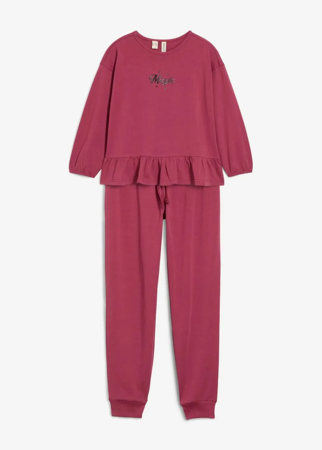 Kinder bonprix Mädchen·Nachtwäsche|Shirt und Jogginghose mit Bio-Baumwolle (2-tlg.Set)