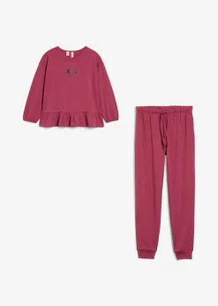 Kinder bonprix Mädchen·Nachtwäsche|Shirt und Jogginghose mit Bio-Baumwolle (2-tlg.Set)
