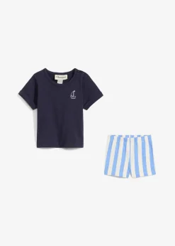 Kinder bonprix Hosen & Leggings|Shirts & Pullover|Shirt und kurze Hose aus reiner Bio-Baumwolle (2-tlg.Set)