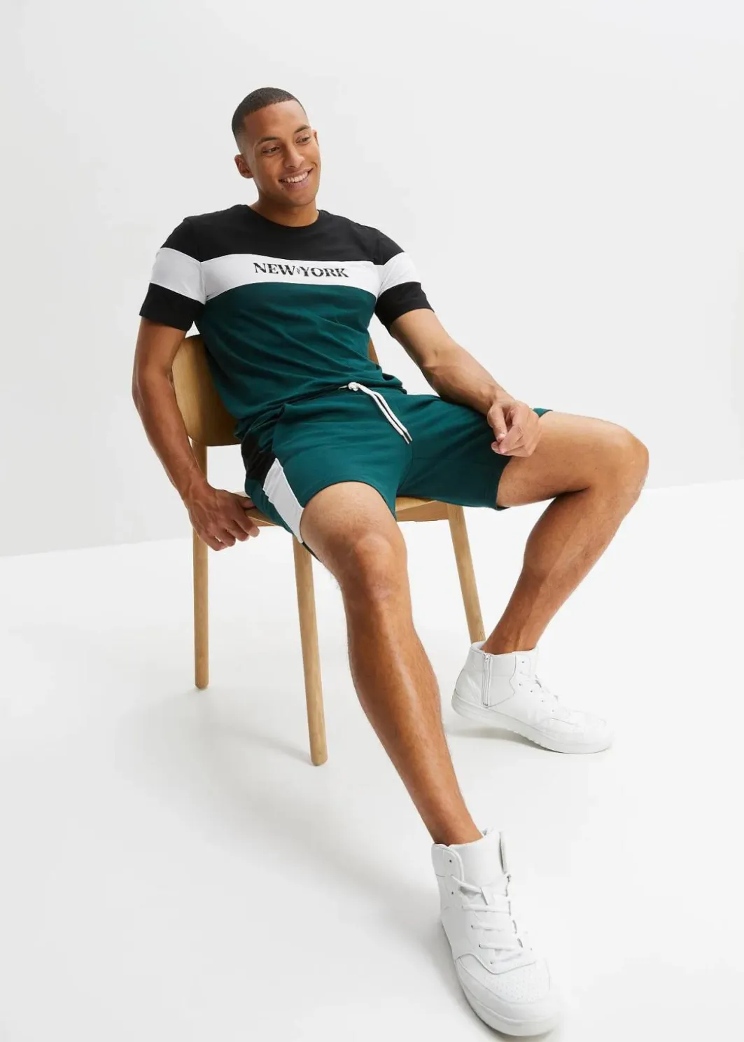 Shirt und kurze Hose (2-tlg.Set) Herren Große Größen|Shirts & Polos