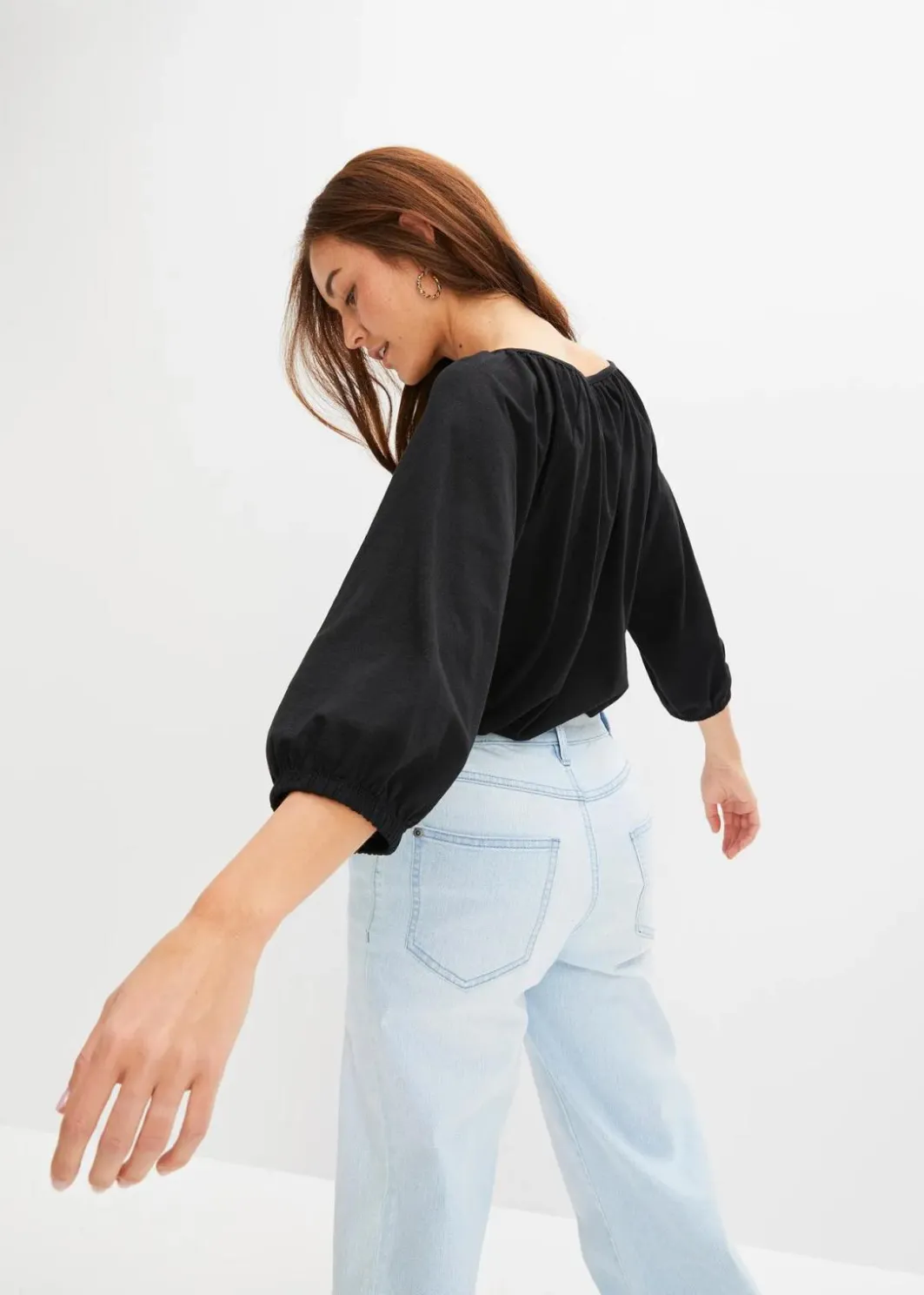 Damen bonprix Nachhaltigere Materialien|Shirts & Tops|Shirtbluse aus reiner Bio-Baumwolle