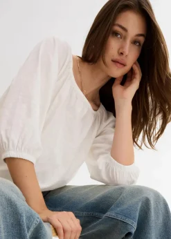 Damen bonprix Shirts & Tops|Nachhaltigere Materialien|Shirtbluse aus reiner Bio-Baumwolle