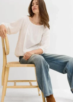 Damen bonprix Shirts & Tops|Nachhaltigere Materialien|Shirtbluse aus reiner Bio-Baumwolle