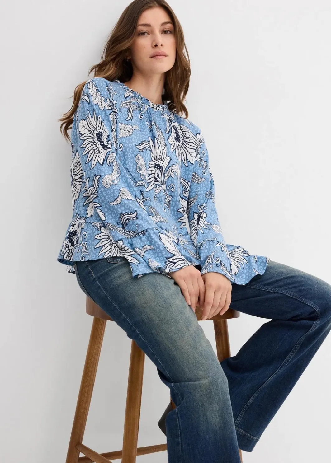 Best Shirtbluse aus softem Modal-Mix Damen Shirts & Tops