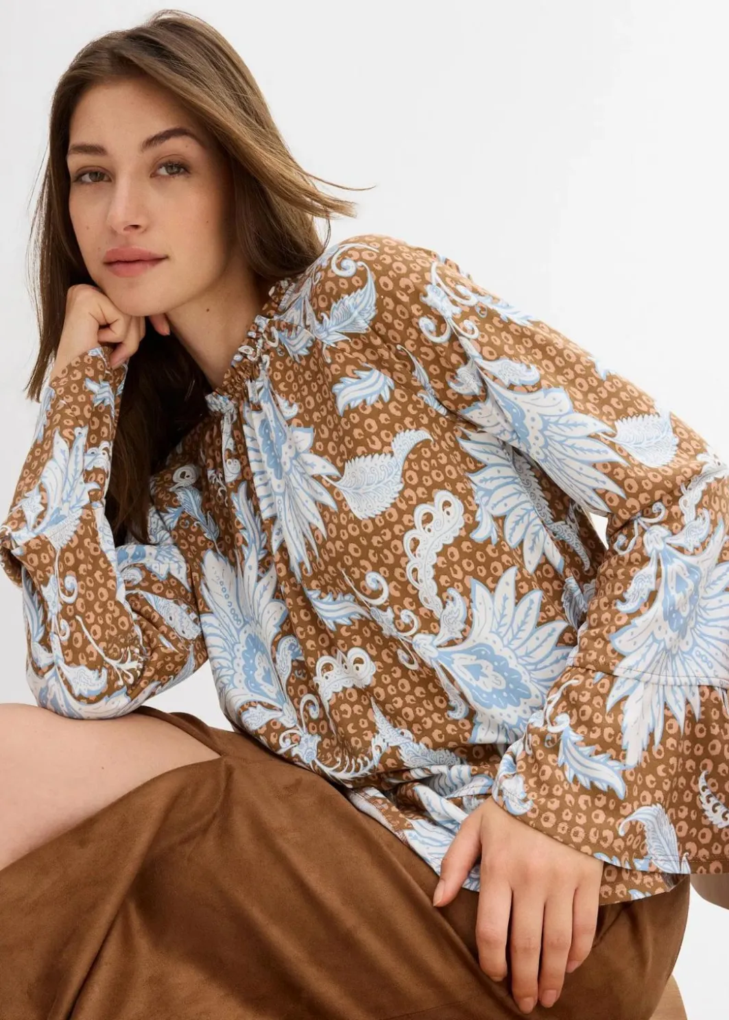Hot Shirtbluse aus softem Modal-Mix Damen Shirts & Tops