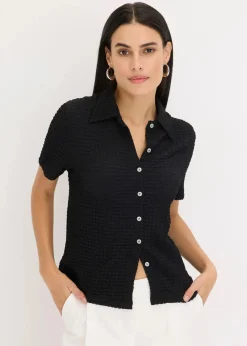 Damen bonprix Shirts & Tops|Shirtbluse mit Struktur