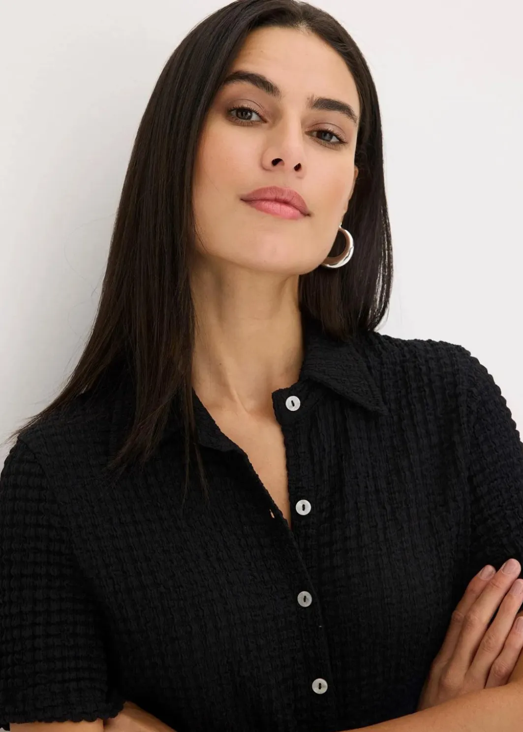 Damen bonprix Shirts & Tops|Shirtbluse mit Struktur