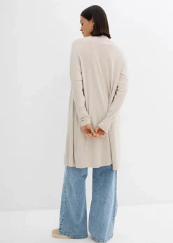 Damen bonprix Shirts & Tops|Basics|Shirtjacke aus softem Viskose-Mix