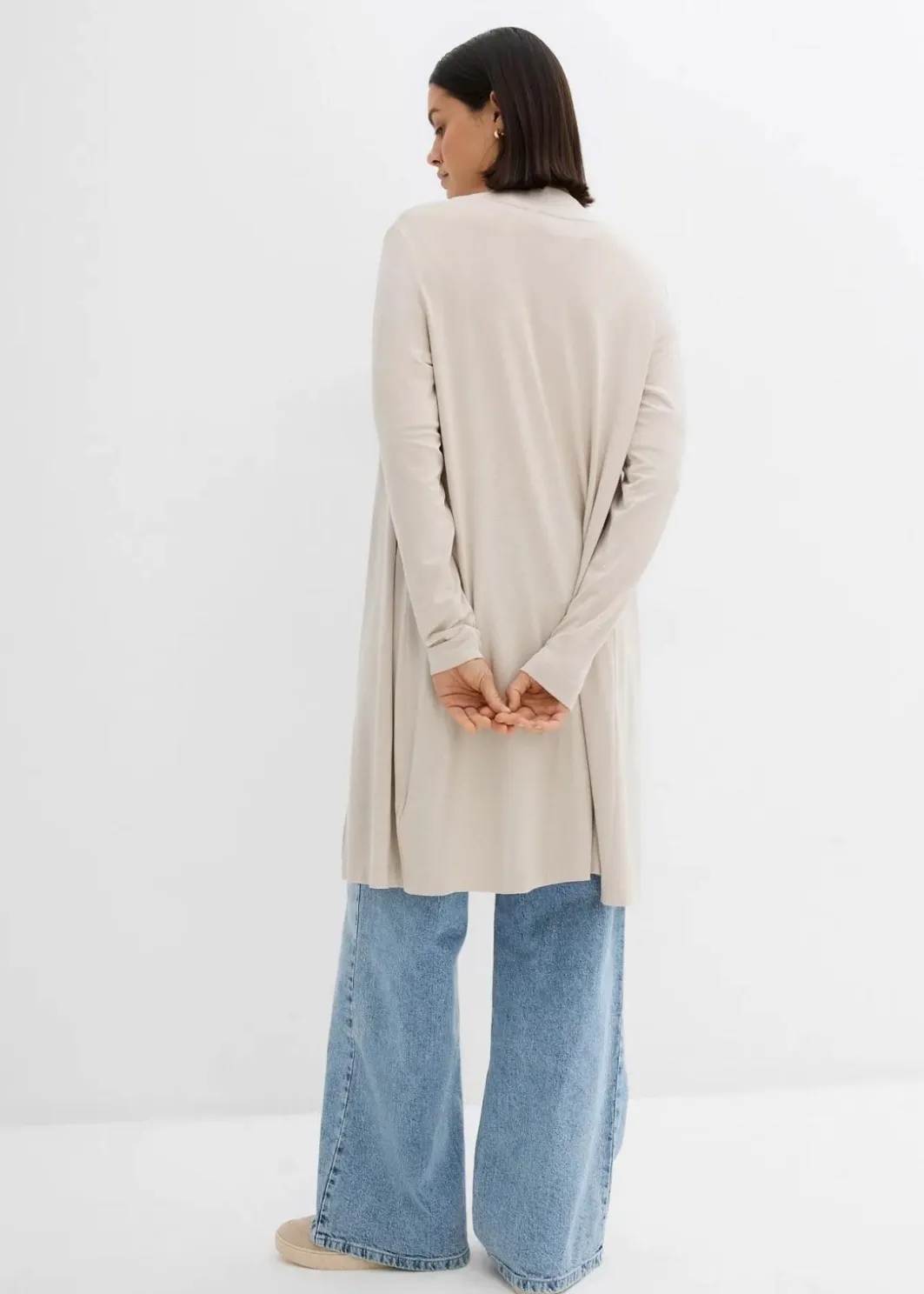 Damen bonprix Shirts & Tops|Basics|Shirtjacke aus softem Viskose-Mix