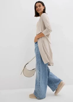 Damen bonprix Shirts & Tops|Basics|Shirtjacke aus softem Viskose-Mix