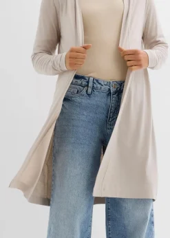 Damen bonprix Shirts & Tops|Basics|Shirtjacke aus softem Viskose-Mix