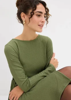 New Shirtkleid aus Barcrêpe Damen Bekleidung·Pullover & Strickjacken|Kleider