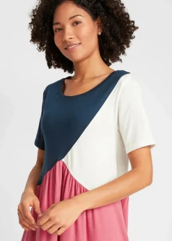 Online Shirtkleid aus Baumwoll- Viskose Mischung Damen Nachhaltigere Materialien|Kleider