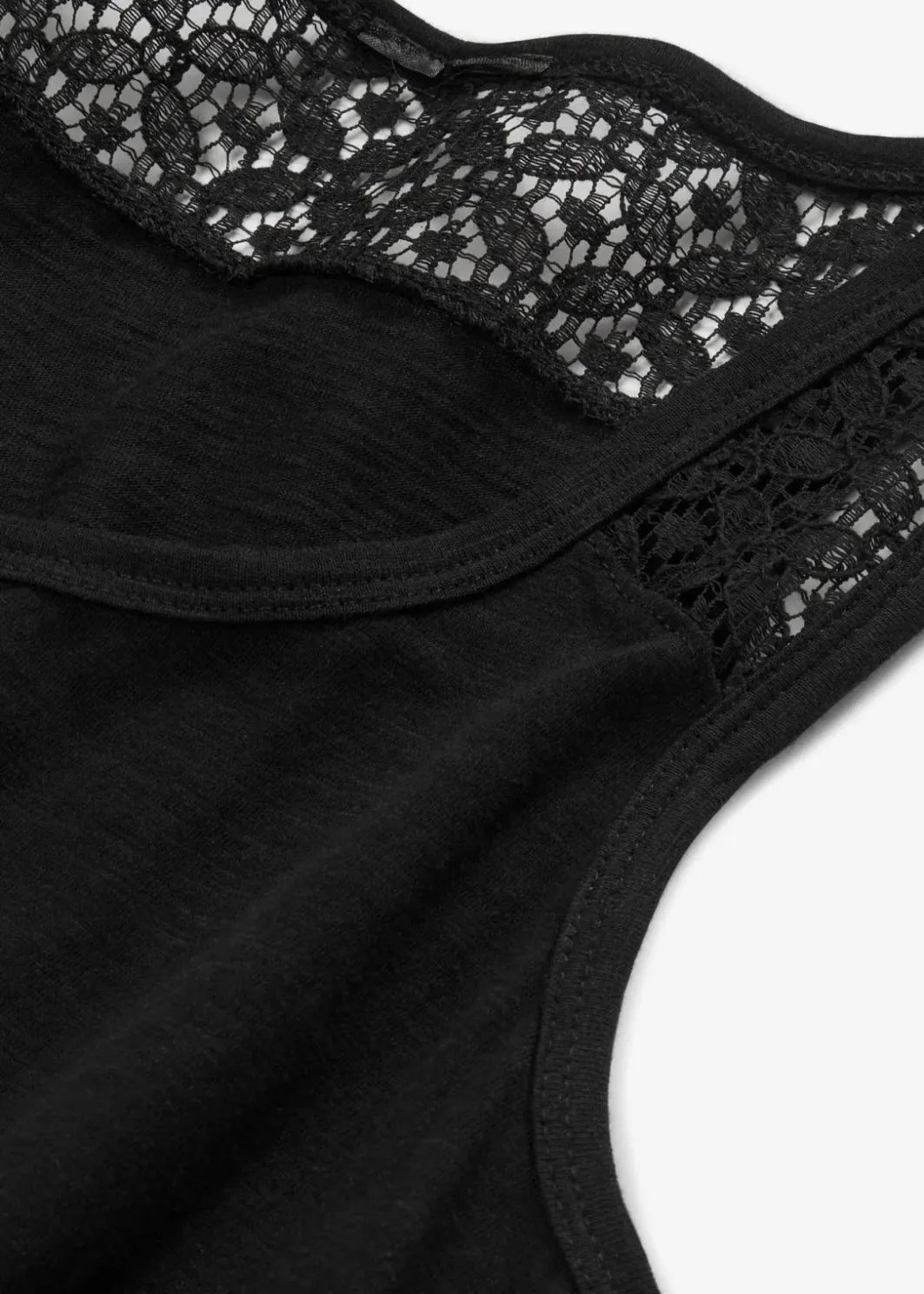 Damen bonprix Kleider|Bekleidung·Pullover & Strickjacken|Shirtkleid aus Baumwolle mit Spitze