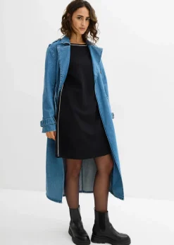 Clearance Shirtkleid aus Bio Bauwolle mit Kontrastpiping Damen Bekleidung·Pullover & Strickjacken|Nachhaltigere Materialien