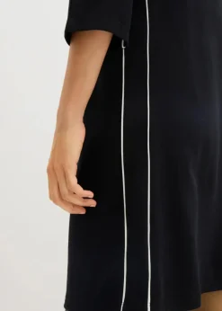 Clearance Shirtkleid aus Bio Bauwolle mit Kontrastpiping Damen Bekleidung·Pullover & Strickjacken|Nachhaltigere Materialien