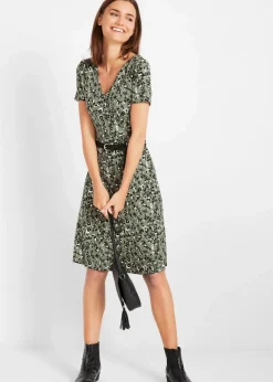 Hot Shirtkleid aus fließendem Viskose-Mix Damen Kleider|Bekleidung·Pullover & Strickjacken