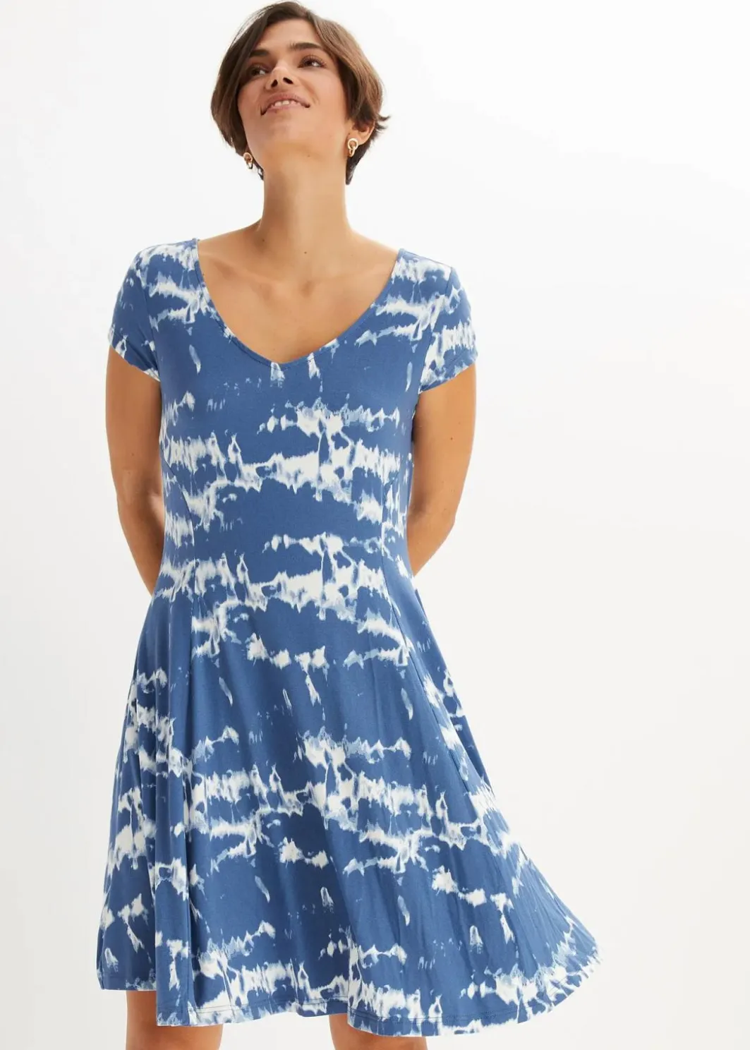 Online Shirtkleid aus fließender Viskose Damen Bekleidung·Pullover & Strickjacken|Kleider