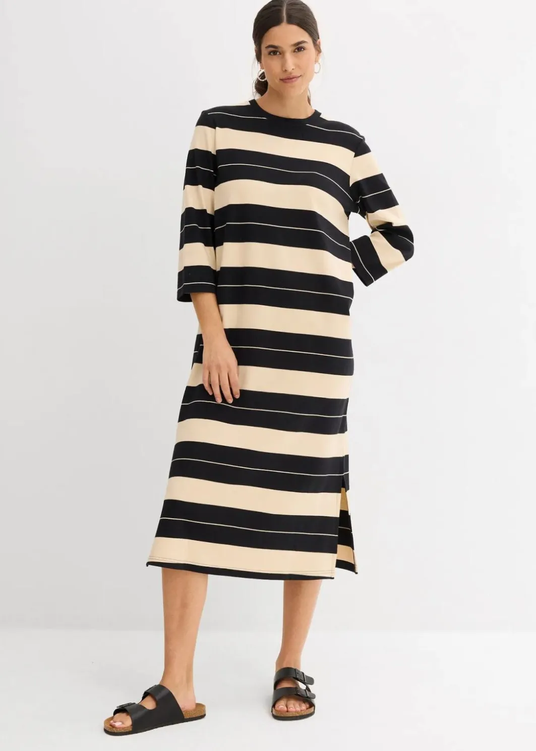 Damen bonprix Bekleidung·Pullover & Strickjacken|Kleider|Shirtkleid aus reiner Baumwolle