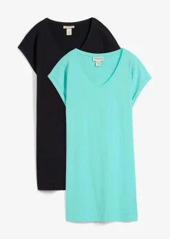 New Shirtkleid aus reiner Bio-Baumwolle (2er Pack) Damen Bekleidung·Röcke|Bekleidung·Pullover & Strickjacken
