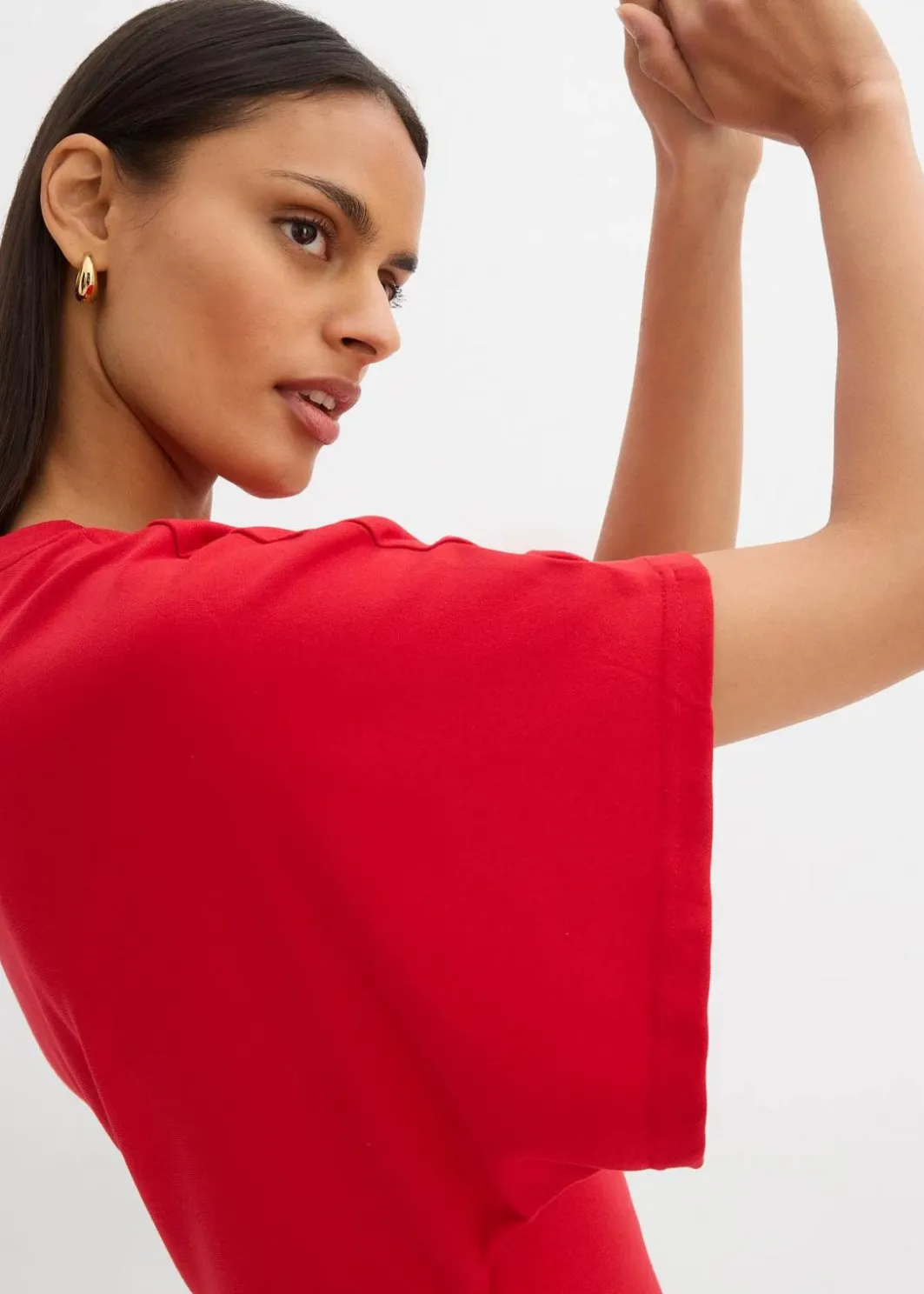 Damen bonprix Kleider|Shirtkleid aus softem Punto di Roma