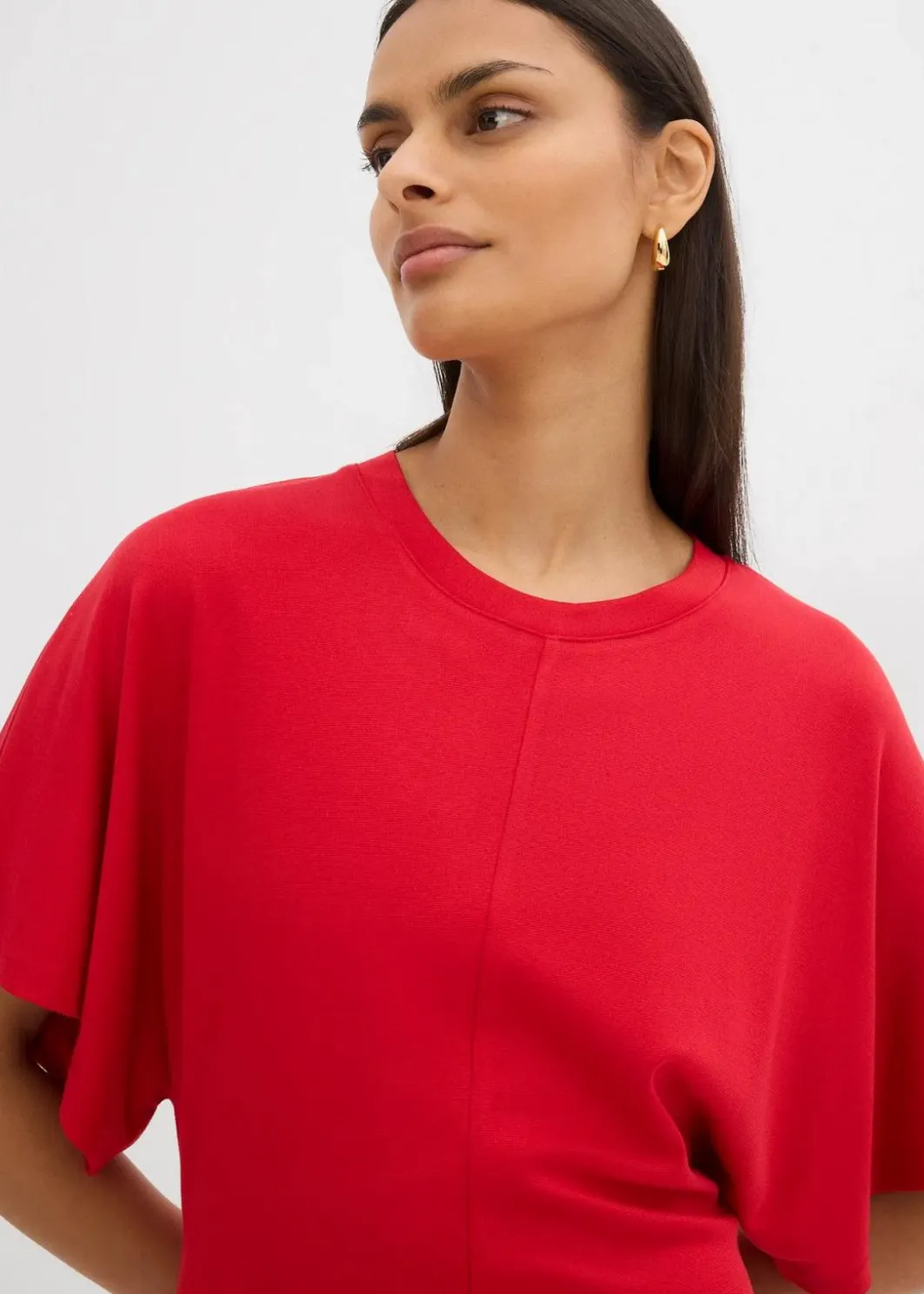 Damen bonprix Kleider|Shirtkleid aus softem Punto di Roma
