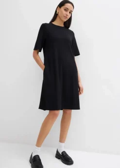 Shirtkleid in A-Linie aus Viskose-Mix Damen Kleider