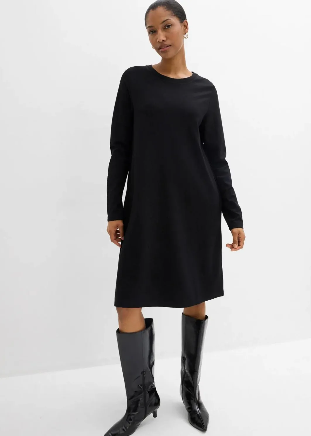 Hot Shirtkleid in A-Linie aus Viskose-Mix Damen Bekleidung·Pullover & Strickjacken|Kleider