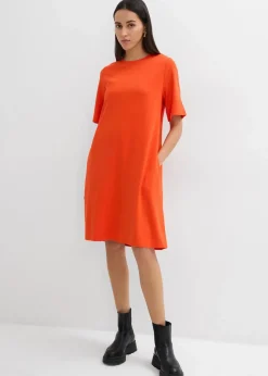 Clearance Shirtkleid in A-Linie aus Viskose-Mix Damen Kleider