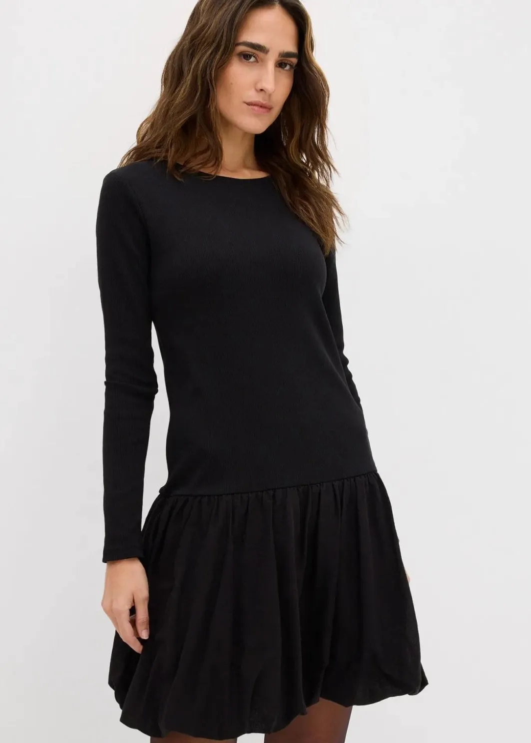 Clearance Shirtkleid mit Ballonrock Damen Kleider