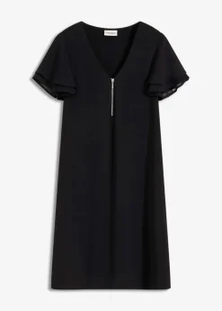 Damen bonprix Kleider|Shirtkleid mit Chiffonärmeln
