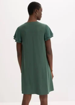 Damen bonprix Kleider|Shirtkleid mit Chiffonärmeln