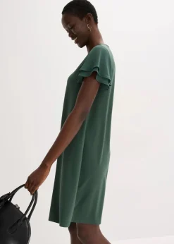Damen bonprix Kleider|Shirtkleid mit Chiffonärmeln