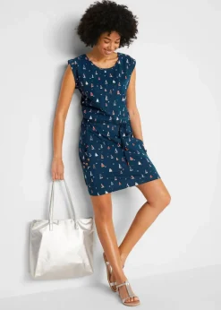 Clearance Shirtkleid mit Flügelärmeln und Druck Damen Kleider|Bekleidung·Pullover & Strickjacken