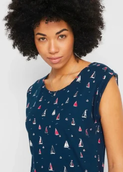 Clearance Shirtkleid mit Flügelärmeln und Druck Damen Kleider|Bekleidung·Pullover & Strickjacken