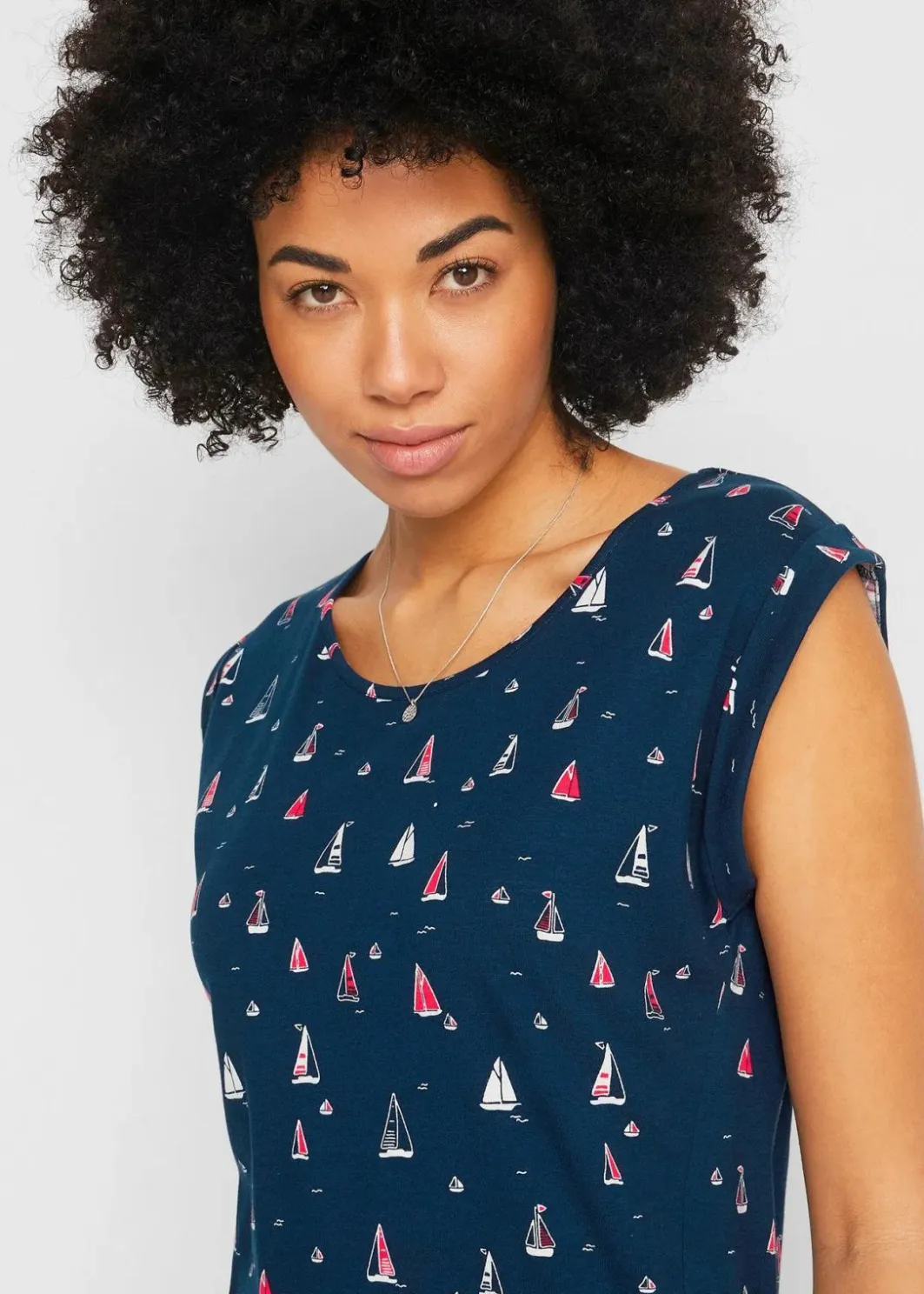 Clearance Shirtkleid mit Flügelärmeln und Druck Damen Kleider|Bekleidung·Pullover & Strickjacken