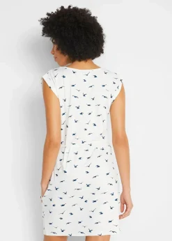 Damen bonprix Bekleidung·Pullover & Strickjacken|Kleider|Shirtkleid mit Flügelärmeln und Druck