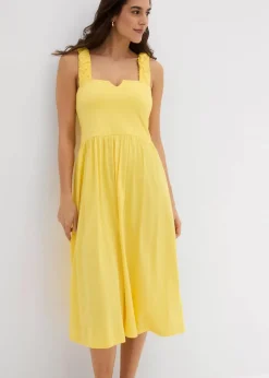 Damen bonprix Nachhaltigere Materialien|Kleider|Shirtkleid mit leicht ausgestelltem Saum aus Baumwoll-Viskose-Mix