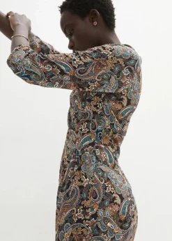 Clearance Shirtkleid mit Paisley Druck Damen Kleider|Bekleidung·Pullover & Strickjacken