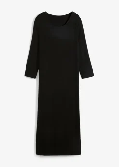 Damen bonprix Basics|Nachhaltigere Materialien|Shirt-Kleid mit 3/4-Ärmeln