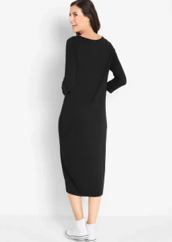 Damen bonprix Basics|Nachhaltigere Materialien|Shirt-Kleid mit 3/4-Ärmeln