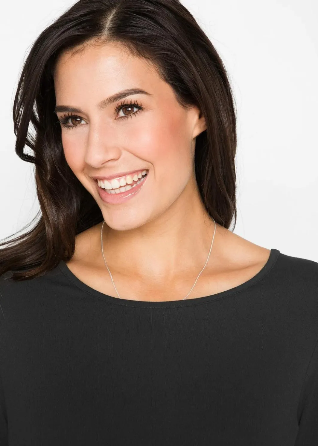 Damen bonprix Basics|Nachhaltigere Materialien|Shirt-Kleid mit 3/4-Ärmeln