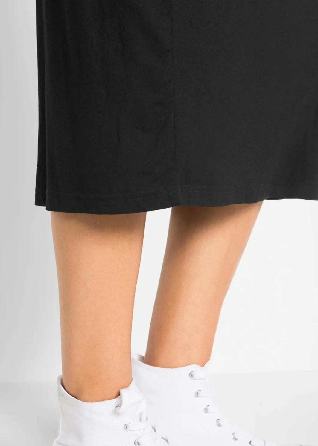 Damen bonprix Basics|Nachhaltigere Materialien|Shirt-Kleid mit 3/4-Ärmeln