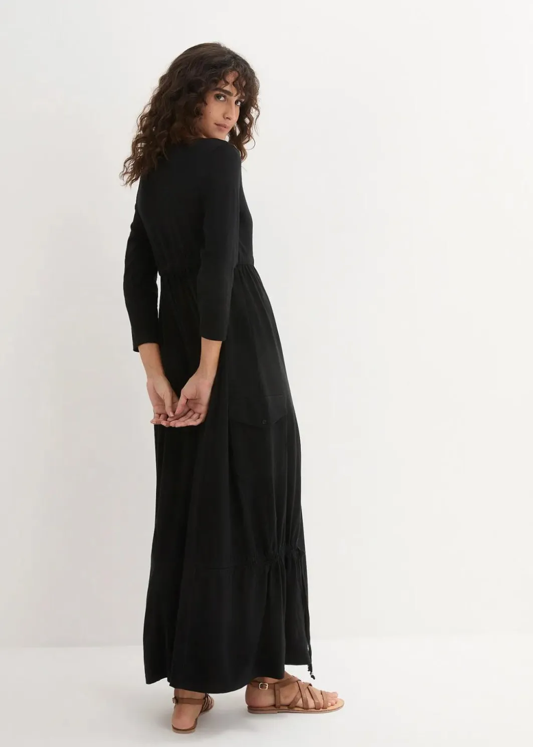 Damen bonprix Bekleidung·Pullover & Strickjacken|Kleider|Shirt-Kleid mit 3/4-Ärmeln